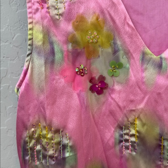 Anthropologie Siddhartha Bansal Flounced Embellished Maxi Shift Dress M - Picture 9 of 12